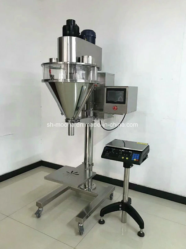 2 Years Warranty Semi Automatic Chemical Flour Spice Coffee Milk Protein Baby Talc Powder Screw Dosing Filler Auger Filling Packing Machine (pre-made bag, cans)