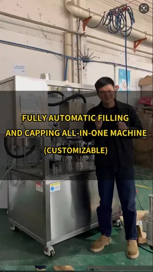 Liquid Soap Filling Machine for Small Bottles, Liquids Like Soaps and Cleaners with Drip