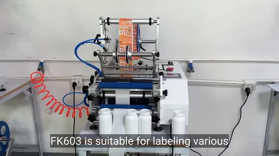 Portable Label Sticker Machine Round Label Pasting Machine Plastic Bottle Manual Labeling Machine 