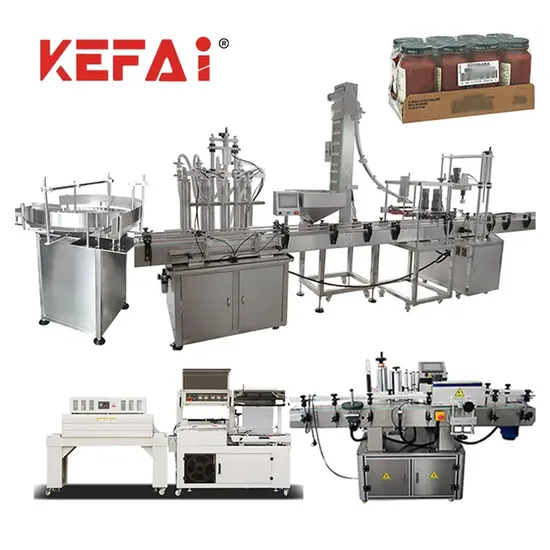 Kefai Automatic Liquid Filler Glass Bottle Dosing Cosmetic Cream Paste Honey Wine Oil Sauce Filling Capping Sealing Labeling Machines Price Bottling Machine 