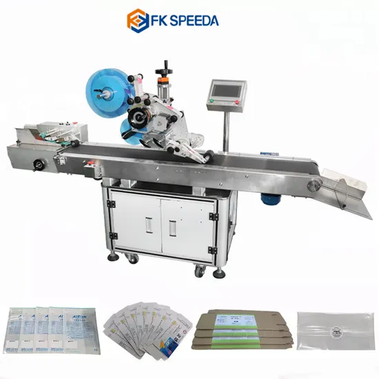 Automatic Card Box Scratch Card Flat Sticker Labeling Machine for Flat Bag Pouch 