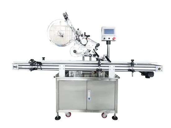 Automatic Surface Labeling Machine Flat Pouch Top Sticker Labller for Plastic Bag 