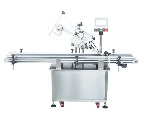 Automatic Flat Top Bottle Card Box Surface Labeling Machine Bag Labeler 