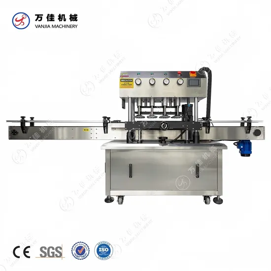 Automatic Liner High Speed 8 Wheel Screw Capping Machine with Capping Feeder 